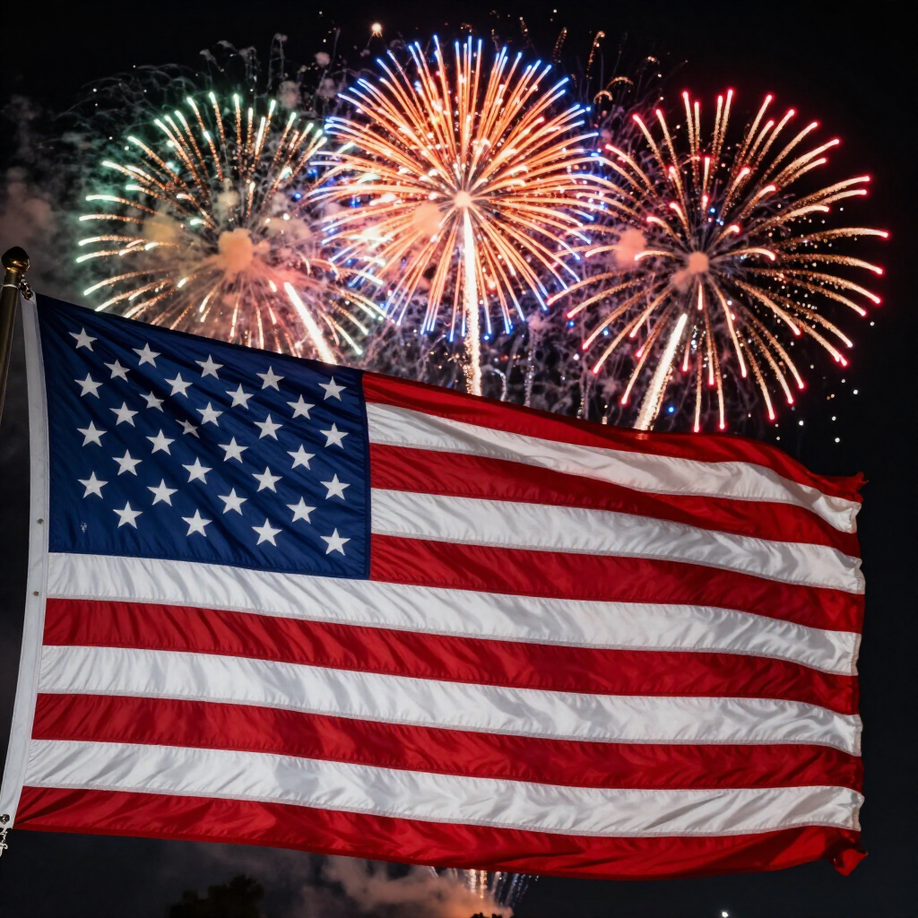 American flag celebrating Independence Day — July at Integrity Discovery Solutions Group